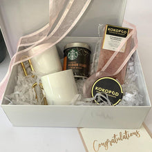 Load image into Gallery viewer, Personalised Designer Coffee Gift Box for Two (White) - PrettyLittleGiftBox
