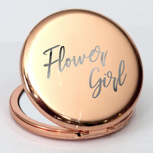 Rose Gold Metallic Compact Mirror - PrettyLittleGiftBox