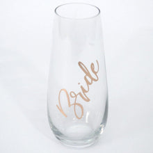 Load image into Gallery viewer, Stemless champagne flute Bride