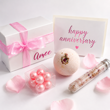Load image into Gallery viewer, Relaxing Bath Happy Anniversary Personalised Gift Box