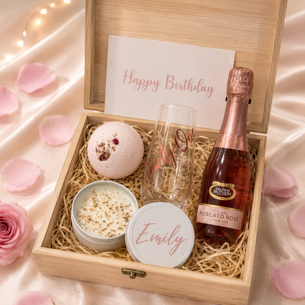 Personalised Birthday Hamper - Timber Gift Box
