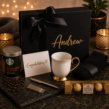 Load image into Gallery viewer, Mens Coffee Theme Magnetic Lid Gift Box (For One)