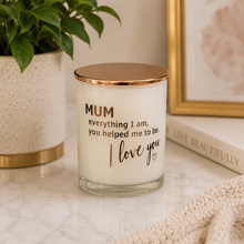 Load image into Gallery viewer, I Love you Mum Soy Candle - Rose Gold or Silver Foil