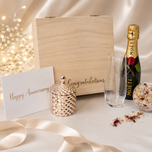Load image into Gallery viewer, "Happy Anniversary" Congratualtions Gift Box - Timber Keep Sake Box