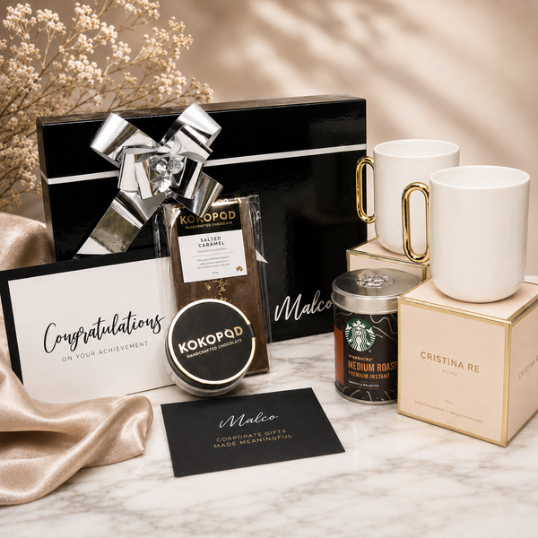 Personalised Designer Coffee Gift Box for Two (Black)