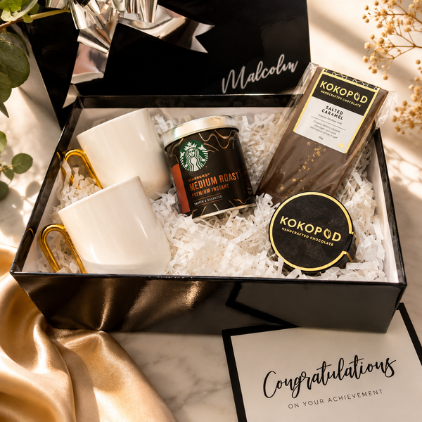 Personalised Designer Coffee Gift Box for Two (Black)