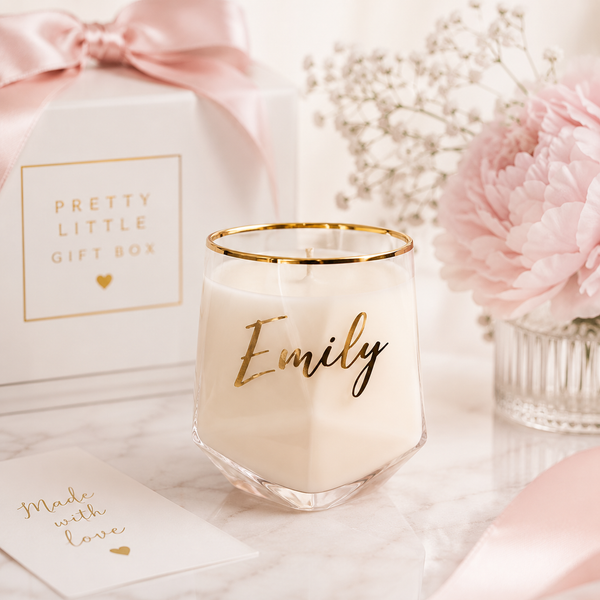 Beautiful Personalised Organic Soy Candle