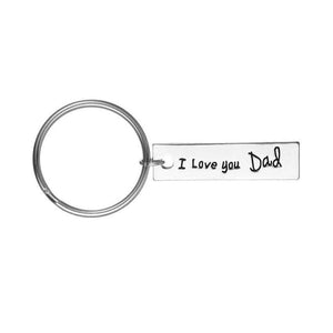 Stainless steel I love you dad keyring