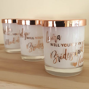Will You Be My Bridesmaid Soy Candle -  Personalised