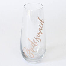 Load image into Gallery viewer, Bridesmaid stemless wine flute