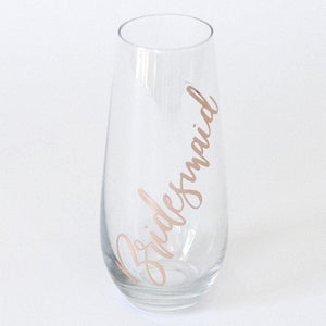 Stemless Champagne flute Bridesmaid