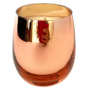 rose gold metallic soy candle