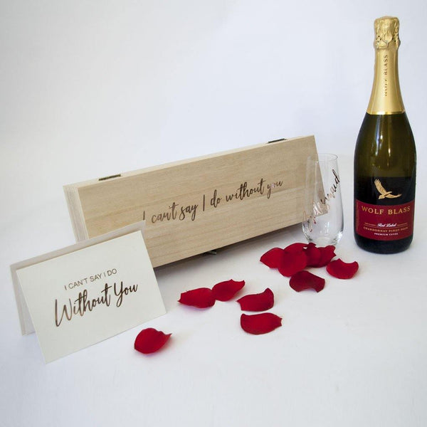 Will you Be My Bridesmaid? -  Luxury Timber Champagne Box - PrettyLittleGiftBox