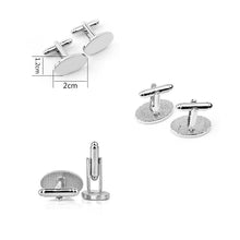 Load image into Gallery viewer, Silver Groom Cufflinks