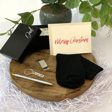 Load image into Gallery viewer, Personalised gift box, dad key ring, money clip, pen and personalised Christmas gift card
