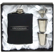 Load image into Gallery viewer, Stainless Steel Hip Flask - Groomsman - PrettyLittleGiftBox
