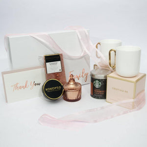 candle and coffee gift box