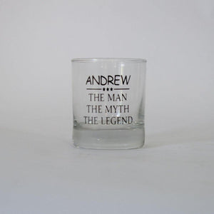 personalised scotch glass the man the myth the legend