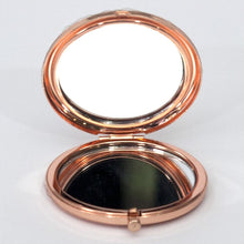 Load image into Gallery viewer, Personalised rose gold compact mirror flower girl