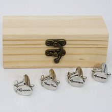Load image into Gallery viewer, Wedding Party Cufflinks Set - Groom, Bestman and Groomsman Gift Box - PrettyLittleGiftBox