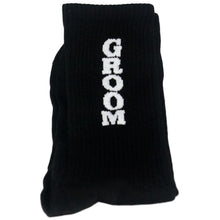 Load image into Gallery viewer, Black Groom Socks