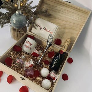 Christmas Gift Box with Wine