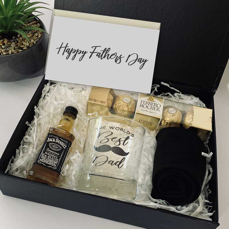 Personalised Father's Day Luxury Gift Hamper - customised box lid ...