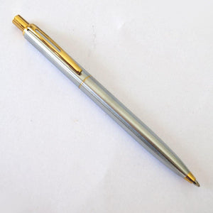 Two toned stainless steel ball point pen