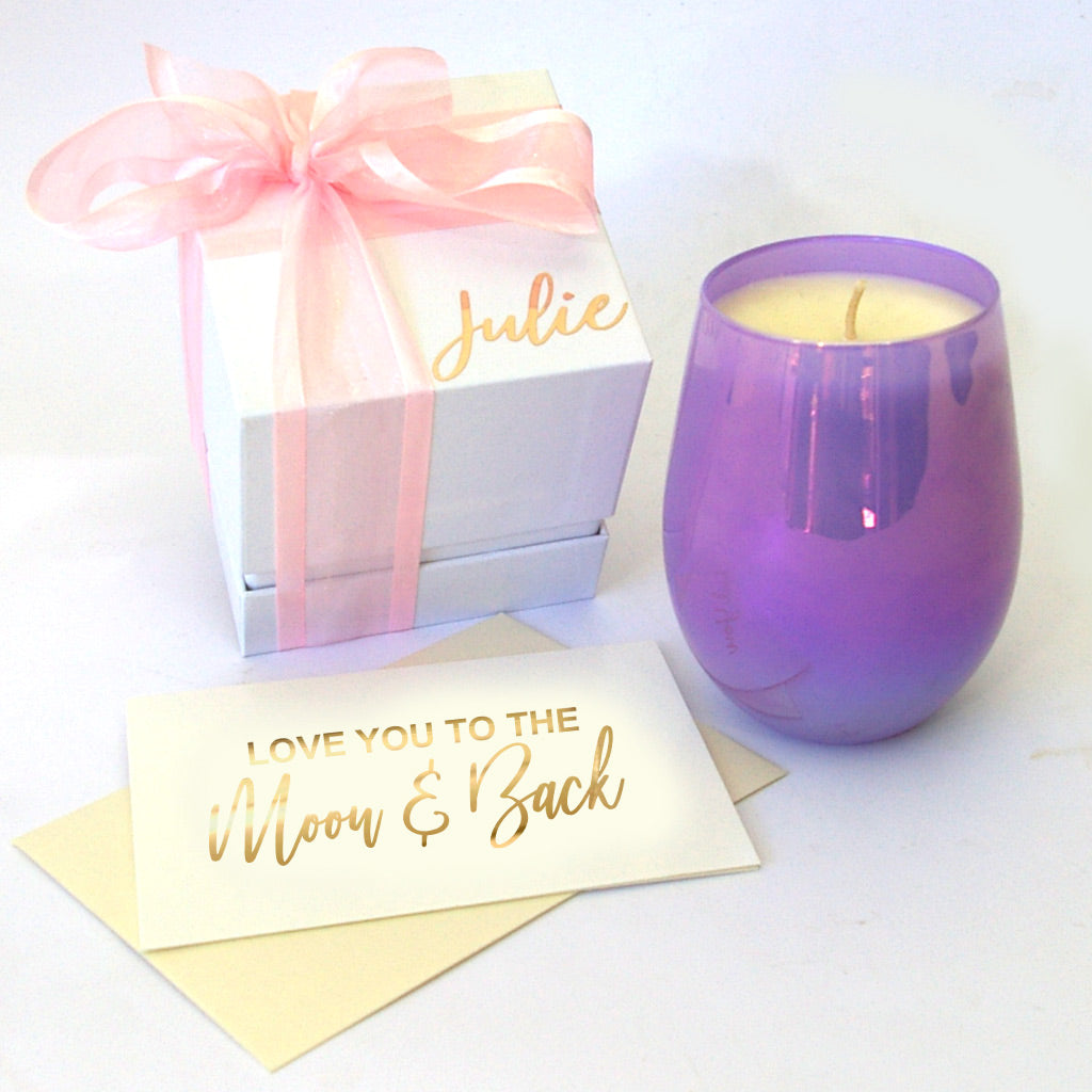 Personalised Candle Gift Set - Organic Soy with Card