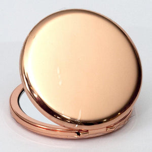 rose gold compact mirror top view