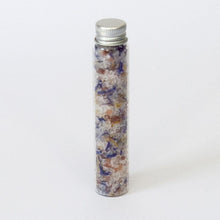 Load image into Gallery viewer, Organic cornflower blend bath salts in a test tube
