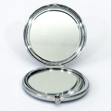 Load image into Gallery viewer, Personalised silver compact mirror flower girl