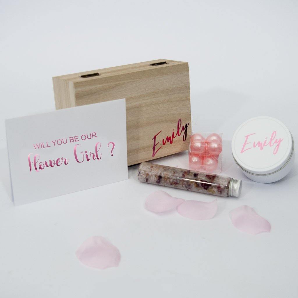Will you be My Flower Girl - Personalised Gift Box - PrettyLittleGiftBox