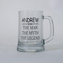 Load image into Gallery viewer, Personalised Beer Stein, the man the myth the legend