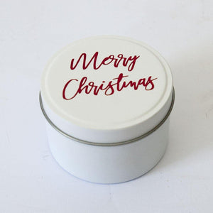 Personalised 100% soy candle in a tin
