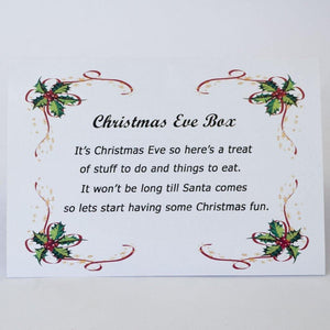 Christmas eve box certificate