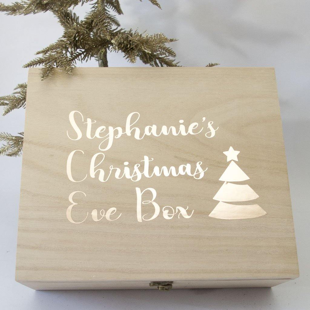 Personalised Timber Christmas Eve Box 
